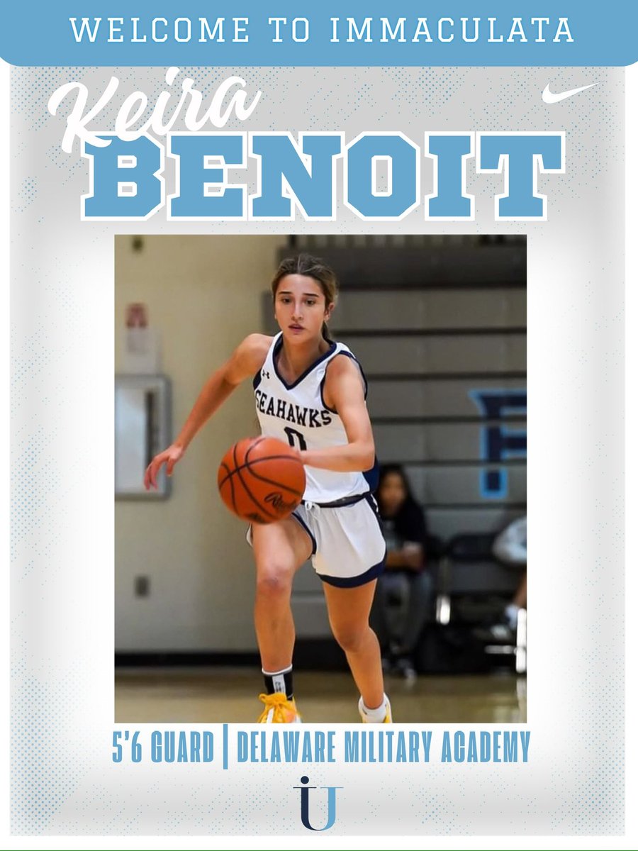 𝐖𝐄𝐋𝐂𝐎𝐌𝐄, 𝐂𝐋𝐀𝐒𝐒 𝐎𝐅 𝟐𝟎𝟐𝟗!

𝐊𝐞𝐢𝐫𝐚 𝐁𝐞𝐧𝐨𝐢𝐭: 5’6 Guard
  𝐇𝐨𝐦𝐞𝐭𝐨𝐰𝐧: Wilmington, DE
  𝐇𝐒/𝐀𝐀𝐔: DE Military Academy/ CC Storm
  𝐂𝐥𝐚𝐬𝐬: First Year
  𝐌𝐚𝐣𝐨𝐫: Nursing

Pumped about the addition of Keira to our WBB program! Let’s roll! 💙🏀