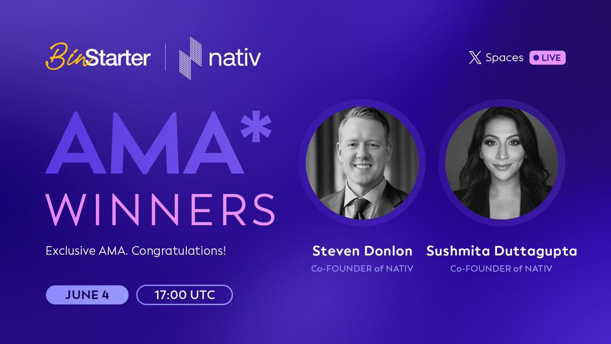 BinStarter (@binstarterio) on Twitter photo ๐ <a href="/Nativ_Biz/">Nativ</a> x <a href="/BinStarterio/">BinStarter</a> AMA โ Winners Announcement! ๐
Thank you to everyone who joined our #AMA with Nativ ๐กโจ
๐ Congratulations to the 5 winners of our $250 prize pool!
๐ @Bucomore
๐ @Disperadow
๐ @Esjeyayey
๐ <a href="/winnerboy124/">Richard 37</a>
๐ <a href="/avex1090/">๐๐๐</a>
Your questions stood out, ๐ <a href="/Nativ_Biz/">Nativ</a> x <a href="/BinStarterio/">BinStarter</a> AMA โ Winners Announcement! ๐
Thank you to everyone who joined our #AMA with Nativ ๐กโจ
๐ Congratulations to the 5 winners of our $250 prize pool!
๐ @Bucomore
๐ @Disperadow
๐ @Esjeyayey
๐ <a href="/winnerboy124/">Richard 37</a>
๐ <a href="/avex1090/">๐๐๐</a>
Your questions stood out,