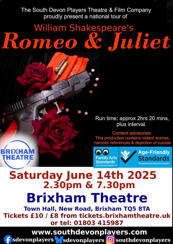 One week to go before our tour of #Shakespeares #Romeo &amp; #Juliet launches at beautiful #Brixham #Theatre in #torbay then travelling around #Devon &amp; to #Birmingham . #Tickets &amp; info at southdevonplayers.com/box-office.html . Msg any questions. Locals, bring your #Mybay card, for free jewellery.