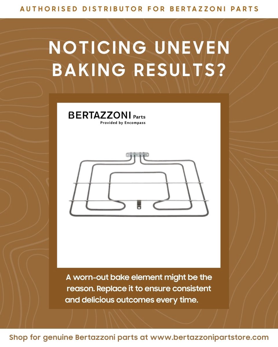 bertazzoni45819's tweet image. Uneven baking? Check your bake element. A simple replacement can make a significant difference. 
#SmartRepairSaturday #BakeBetter #BertazzoniCare #ApplianceUpkeep #PerformanceConsistency #ApplianceRepair #AuthenticBertazzoniParts #GenuineParts #BertazzoniParts