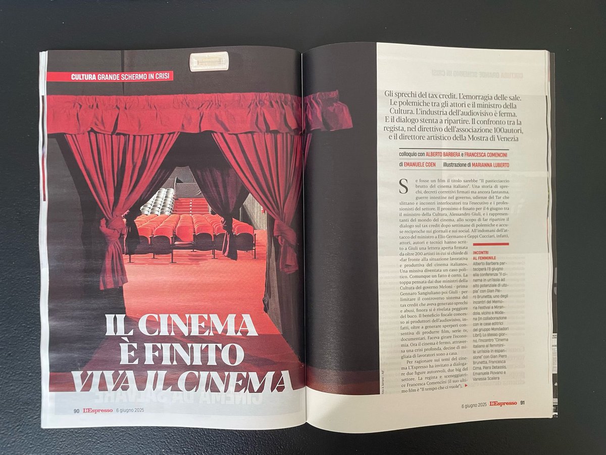 Ex Libris (@ex_libris_com) on Twitter photo Mentre prosegue il <a href="/memoriafest/">memoriafestival</a>, ci prepariamo all’incontro di domani con Alberto Barbera, Direttore della Mostra del Cinema di Venezia, leggendo il lungo dialogo con Francesca Comencini su <a href="/espressonline/">L'Espresso</a>, coordinato da Emanuele Coen. #rassegnastampa Mentre prosegue il <a href="/memoriafest/">memoriafestival</a>, ci prepariamo all’incontro di domani con Alberto Barbera, Direttore della Mostra del Cinema di Venezia, leggendo il lungo dialogo con Francesca Comencini su <a href="/espressonline/">L'Espresso</a>, coordinato da Emanuele Coen. #rassegnastampa