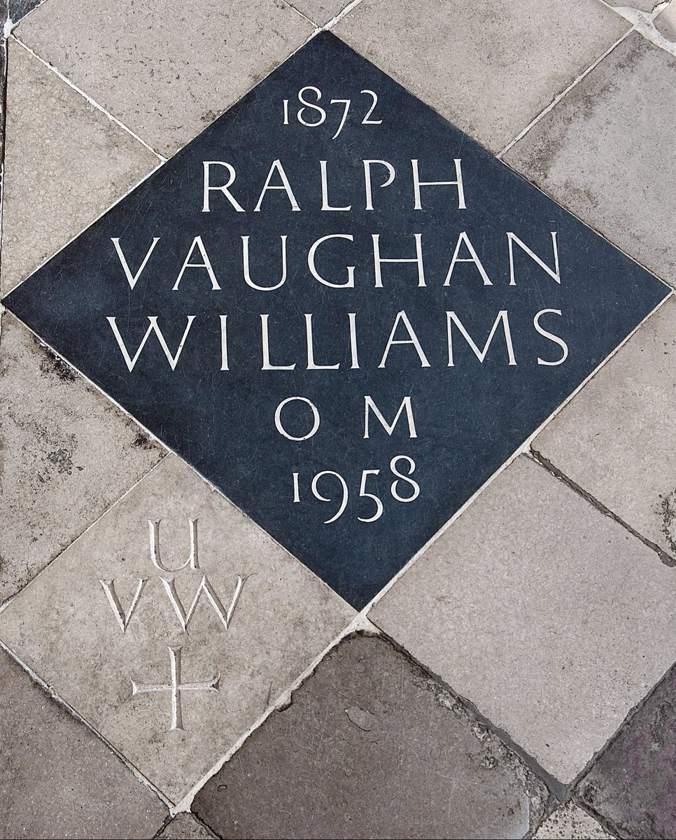 Ralph Vaughan Williams' ashes are buried in the North Choir Aisle of the Abbey. In our upcoming concert on 17th June, Zoë Beyers will be performing Vaughan Williams' 'The Lark Ascending' with Britten Sinfonia alongside works by Mozart, Haydn and Elgar. bit.ly/4kFf2YS
