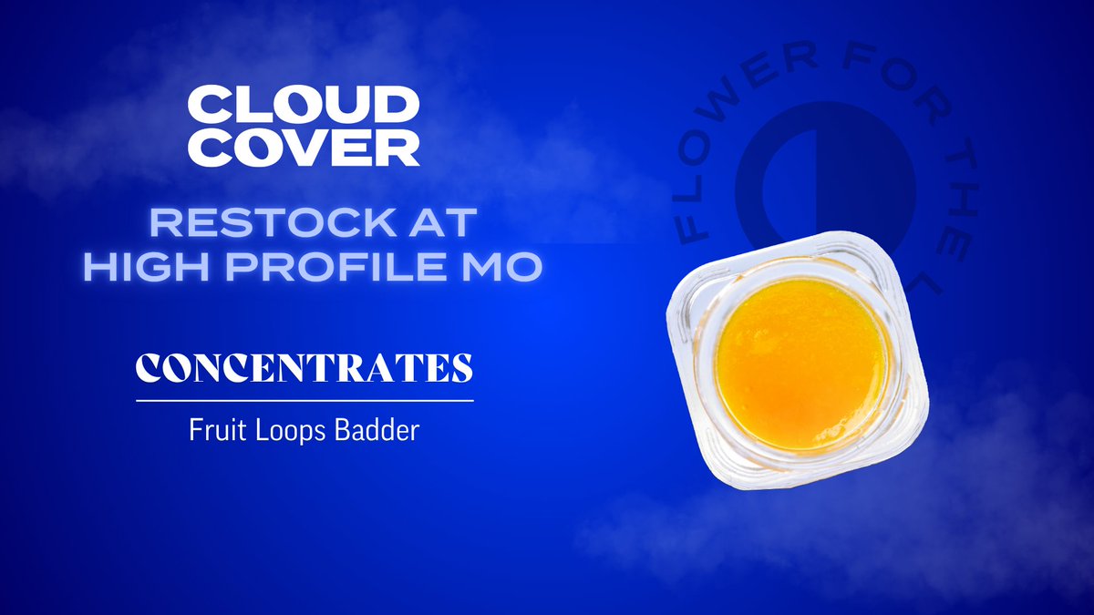 cloudcoverusa's tweet image. 🚨 Missouri, we got some new concentrates for the dab enthusiasts 🚨 Fruit Loops Badder is now available at @highprofileusa in Missouri!
Shop 🛒: bit.ly/45hRDbz
#cloudcovercannabis #cannabiscommunity #cannabisculture #cannabis #marijuana #weed #dabs #missouri