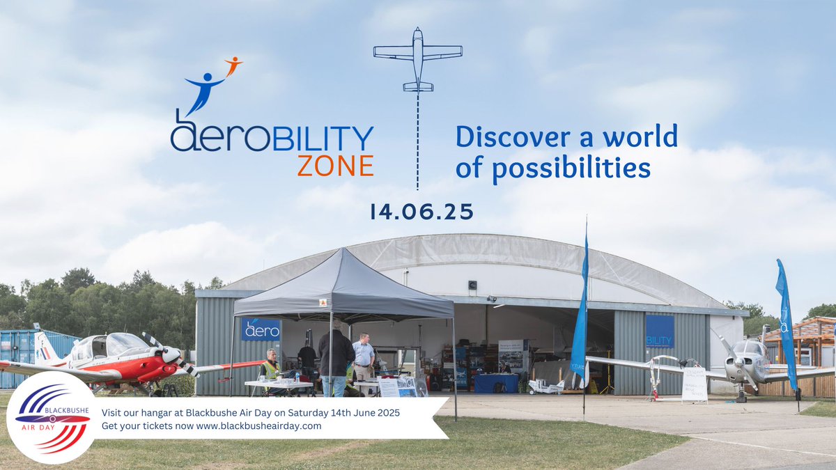 Only 1 week to go until Blackbushe Air Day!

Aerobility are gearing up to have the hangar doors wide open as we invite the public to take a look around the Aerobility stands and interactive exhibits. 

Get your tickets here: blackbusheairday.com/tickets