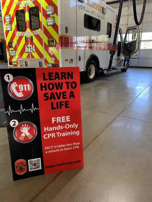MontgomeryCo(MD)Fire (@mcfrs) on Twitter photo It’s National CPR & AED Awareness Week!
CPR saves lives. Keep chest compressions at 100–120 BPM🎵 (yes, like Stayin' Alive). <a href="/mcfrs/">MontgomeryCo(MD)Fire</a> Chief Smedley is on a mission & training residents in CPR.
Check out songs to stay on beat. Any guesses on the Chief's fav? bit.ly/3Tb7kK3 It’s National CPR & AED Awareness Week!
CPR saves lives. Keep chest compressions at 100–120 BPM🎵 (yes, like Stayin' Alive). <a href="/mcfrs/">MontgomeryCo(MD)Fire</a> Chief Smedley is on a mission & training residents in CPR.
Check out songs to stay on beat. Any guesses on the Chief's fav? bit.ly/3Tb7kK3