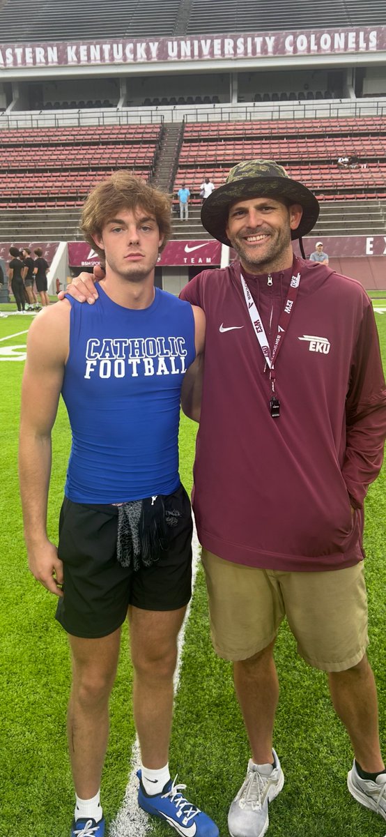 Thank you Coach Day for a great conversation at the EKU camp last night. I made the top 15 for the fastest 40.

<a href="/TMossbrucker/">Trent Mossbrucker</a>
<a href="/deionbranch84/">Deion Branch #83 #84</a>
<a href="/CoachSteveEllis/">Steve Ellis</a>
<a href="/Cox83Caleb/">Caleb Cox</a>
<a href="/CoachWatson9/">RASHAD WATSON</a>
<a href="/CoachDerekDay/">Derek Day</a>
<a href="/jaxegan_eku/">Jax Egan</a>
<a href="/PrepRedzoneKY/">Prep Redzone Kentucky</a>
<a href="/LexCathFootball/">Knights Football</a>
<a href="/LexCathSports/">Lex Cath Athletics</a>
<a href="/LippertScouting/">Ryan Lippert</a>