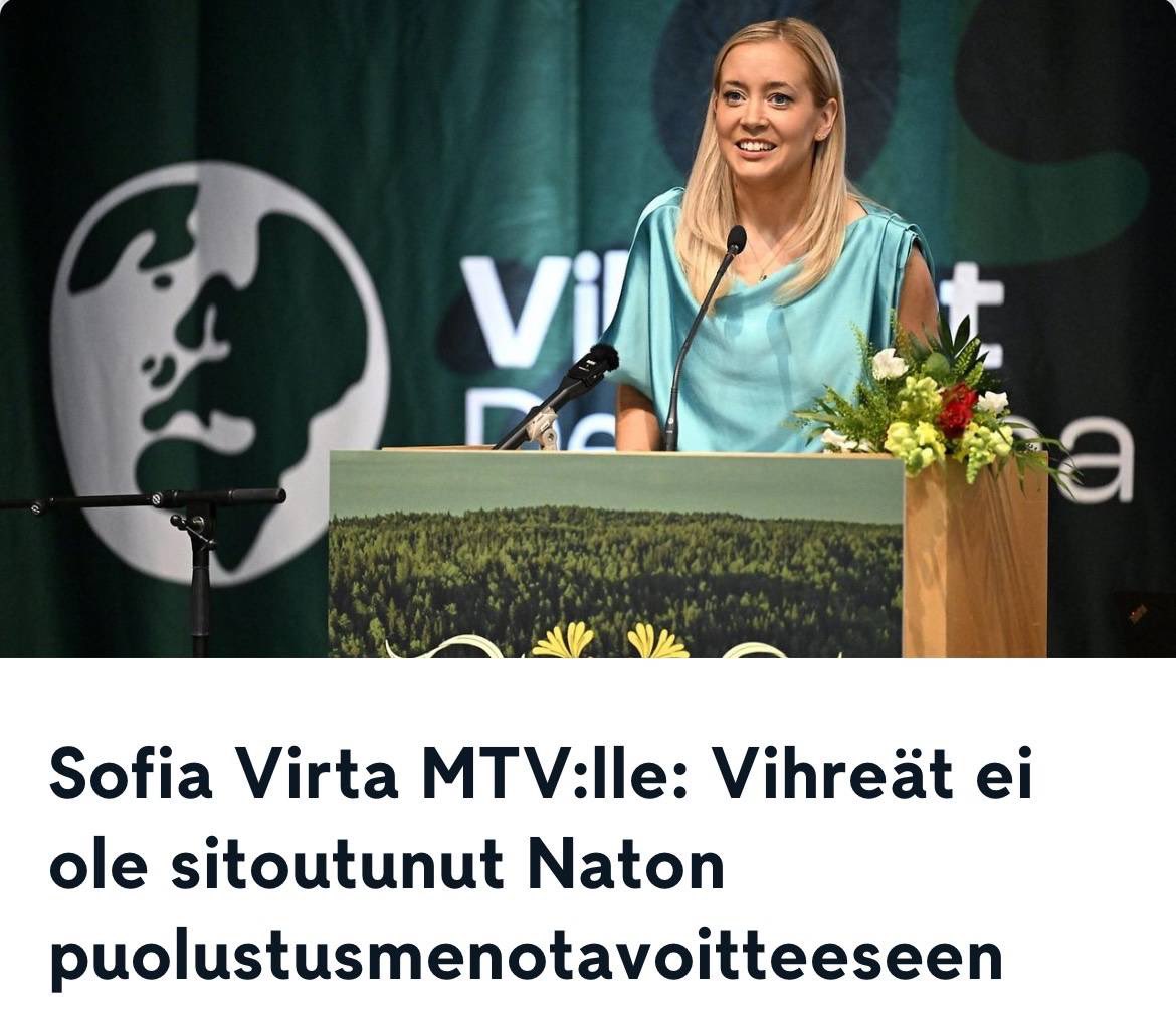 Mikko Laakso (@mikkolaakso) on Twitter photo Ensin vihervasemmalta kuultiin tiukkaa miinakritiikkiä, sitten vastustetaan Venäjän hybridihorjuttamisen torjumiseen tarkoitettua rajalakia ja nyt epäillään jo Nato-sitoumuksia.
Miten menee noin niin kuin omasta mielestä? #turpo Ensin vihervasemmalta kuultiin tiukkaa miinakritiikkiä, sitten vastustetaan Venäjän hybridihorjuttamisen torjumiseen tarkoitettua rajalakia ja nyt epäillään jo Nato-sitoumuksia.
Miten menee noin niin kuin omasta mielestä? #turpo
