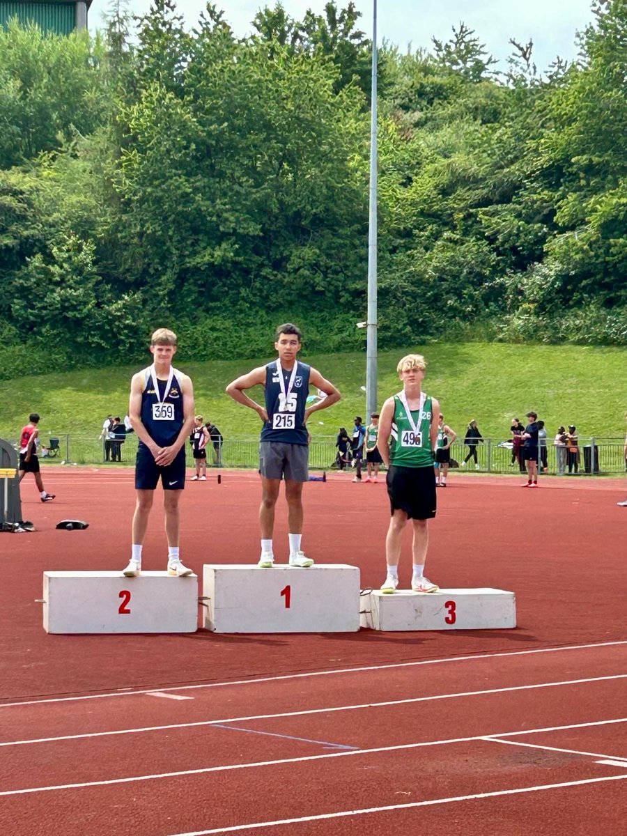 Congrats to Noah for finishing 3rd in u15 hurdles- he still has PV to go !!