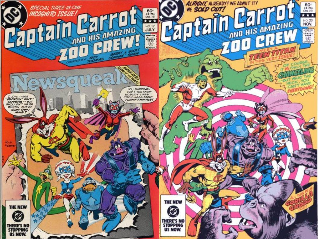 Celebrating artist Rick Hoberg on his birthday with his covers to Captain Carrot and his Amazing Zoo Crew.  davescomicheroes.blogspot.com/2024/06/celebr…