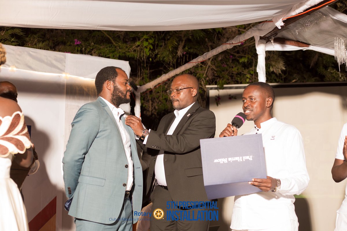 Paul Harris Fellows (PHFs) were also recognized for their commendable contributions to The Rotary Foundation ie Rtn PHF Wilson Mpumwire &amp; Rtn PHF Philemon  who have each contributed USD 1000 to TRF. We appreciate your service above self .