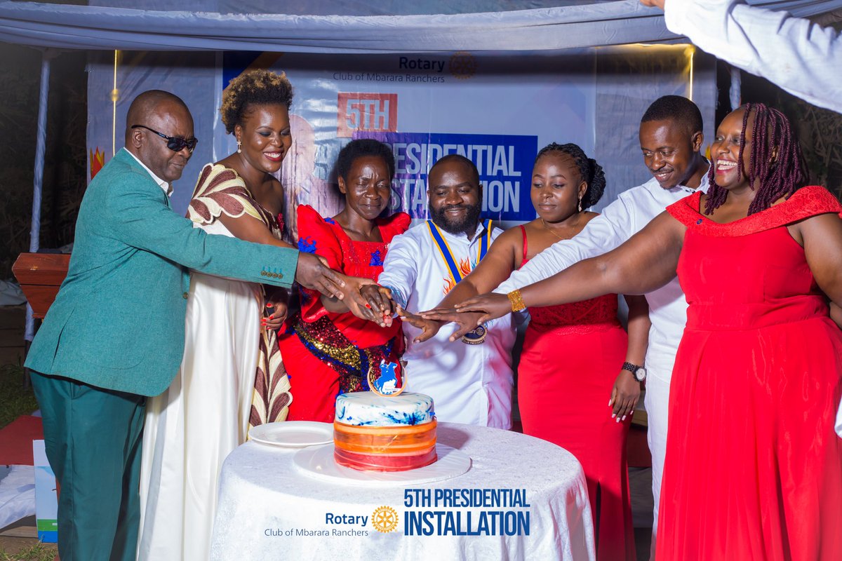 The 5th President Rtn Csl Allan Musasire (MCIArb) was installed in the presence of family, friends and Rotary fraternity by CCE Apollo Ampumwize and HRH the Kamuswaga of Kooki - Apollo Sansa Kabumbuli II .