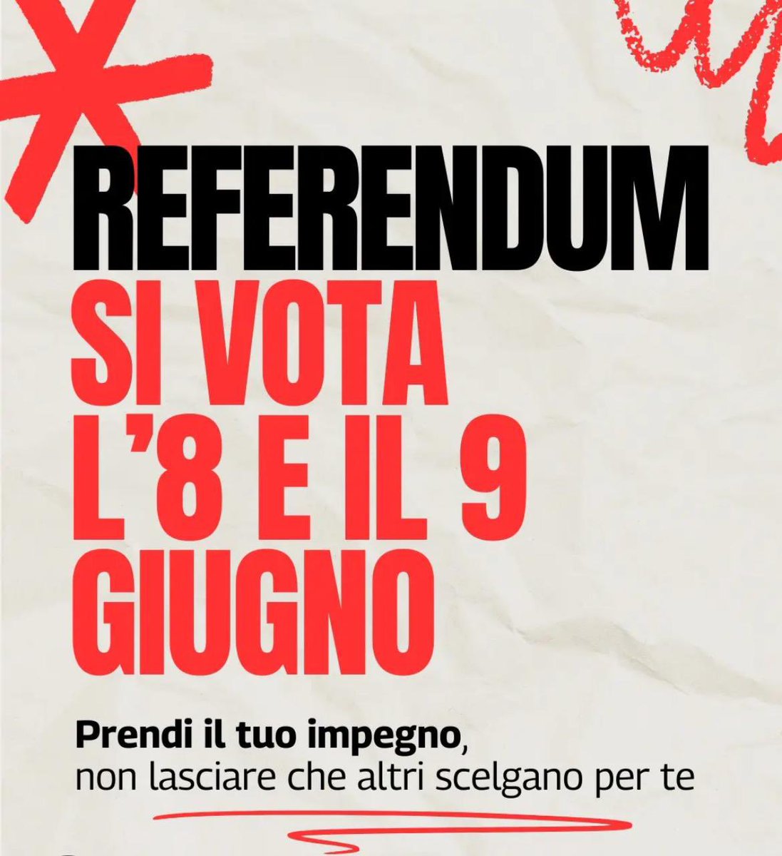 Domani si vota♥️delusi, scettici, avvilite, sconfortati,amiche amici andiamo a votare. E se non si raggiunge sto benedetto quorum,avremo comunque dato un senso alle parole: comunità società Paese civile…aiutiamoci♥️✊🏻🌈☀️votiamo!