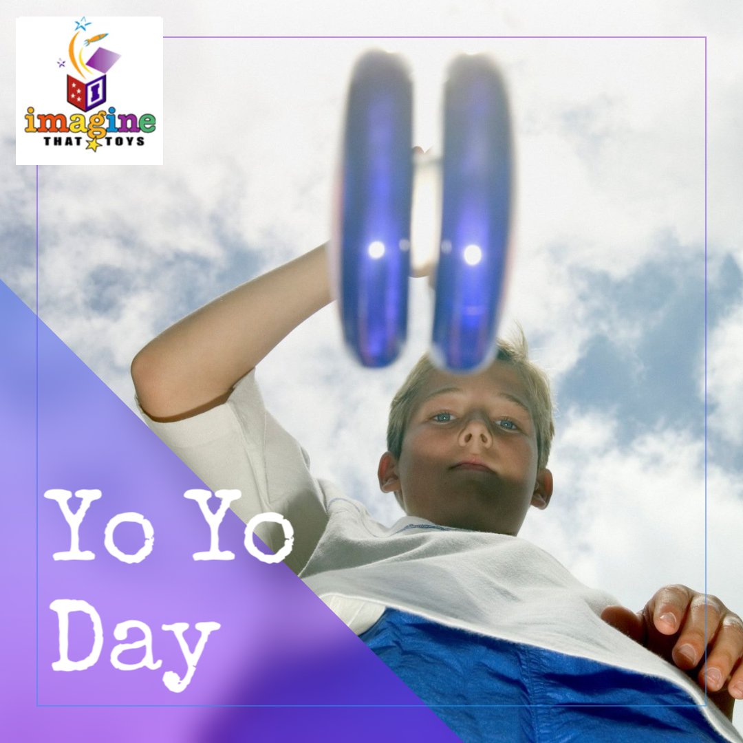 ImagineThatKS's tweet image. Test your yo-yoing skills by trying as many yo-yo tricks as possible. Do you know how to do the pinwheel or walk the dog?

#NationalYoYoDay #YoYoDay #WalkTheDog #SkillToys #Duncan #ImagineThatToys