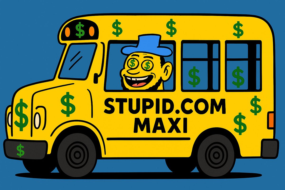 Come jump on the short bus with us at <a href="/Stupid__CTO/">Stupid 🚫🧠</a>! We would love to have you in our cult where no brain is needed and we ride the bullish short bus everywhere we go! $stupid cult MAXI! Low MC gem! #sol #memecoin1000x #SolanaMemeCoin #MemeCoinSeason #crypto #maxi #next1000x #fact