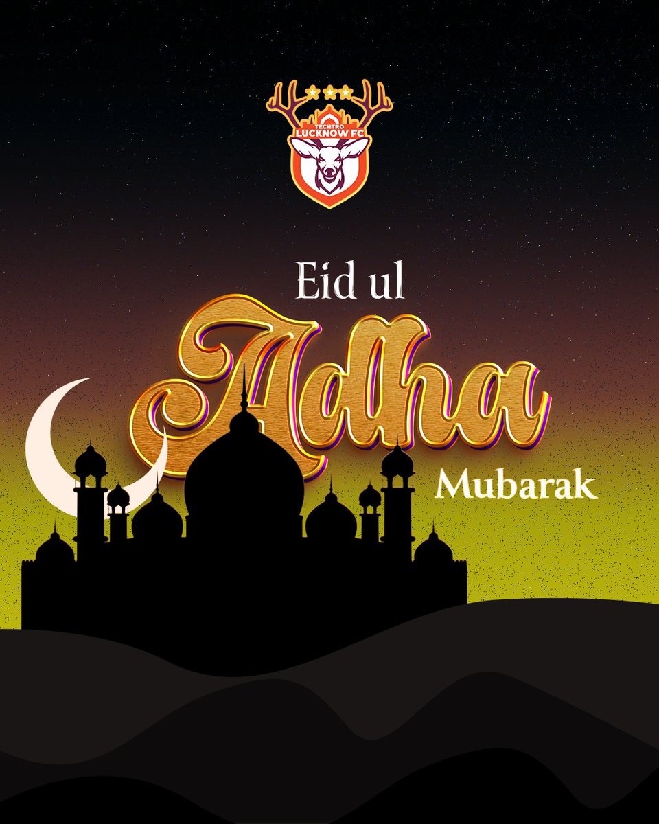 techtrolucknow's tweet image. 🌙 Eid ul Adha Mubarak!
Wishing you and your loved ones peace, prosperity, and countless blessings on this sacred occasion.
— From the entire Techtro family 💙
