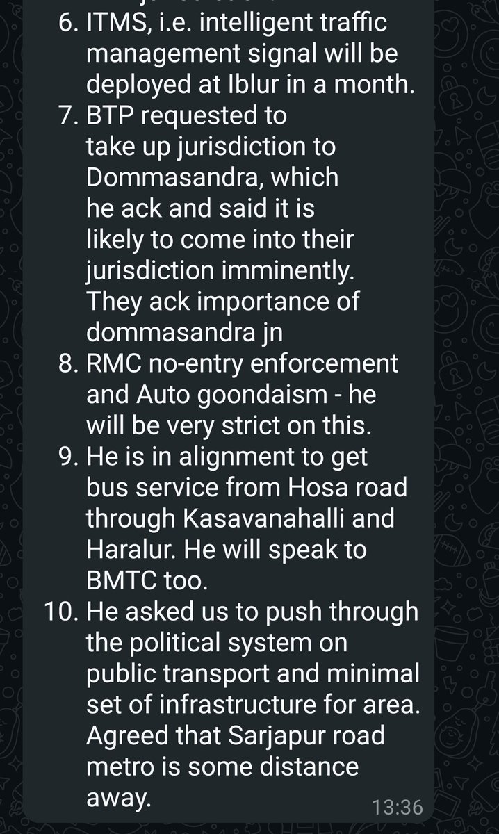 Thanks Mr.Anuchet sir for your time today, discussing the issues &amp; action plan related to #Sarjapurroad areas &amp; ack to push Kasavanahalli road,Haralur road, Doddakanneli road as model roads with more staff allocation to <a href="/bellandurutrfps/">BELLANDURU TRAFFIC BTP</a> for Sarjapur road area. <a href="/Jointcptraffic/">Joint CP, Traffic, Bengaluru</a>