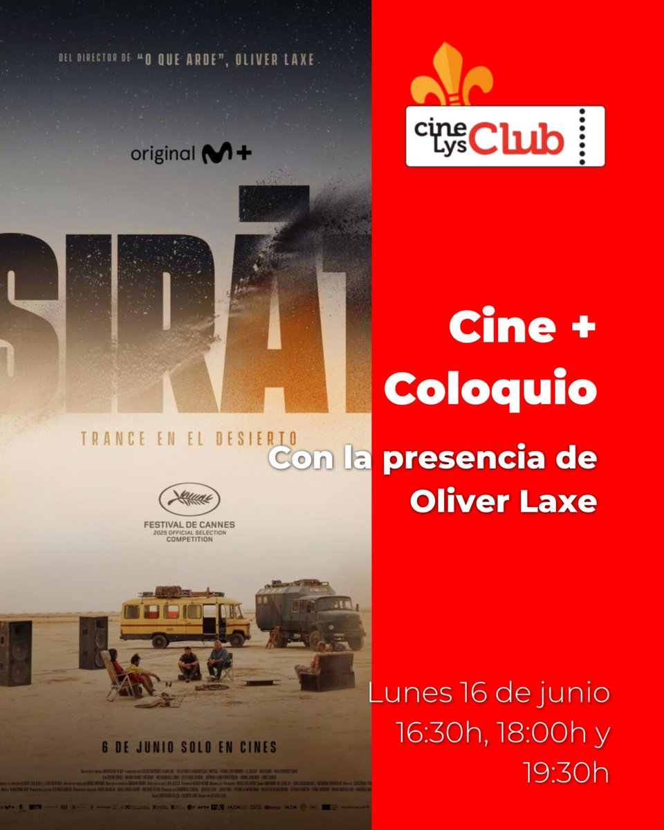 Este mes de junio tendremos a Belén Funes y Óliver Laxe en los Cines Lys ¡casi na!

Precio entrada 5,50€ a todos los públicos
cineslys.com/calendario/cat…