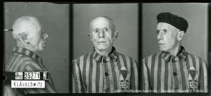 AuschwitzMuseum's tweet photo. 7 June 1882 | A Polish Jew, Pinkus Klapper, was born in Szyniawa. A worker.

In #Auschwitz from 25 February 1942.
No. 25271
He perished in the camp 17 March 1942. https://t.co/ITwdUk8UEF