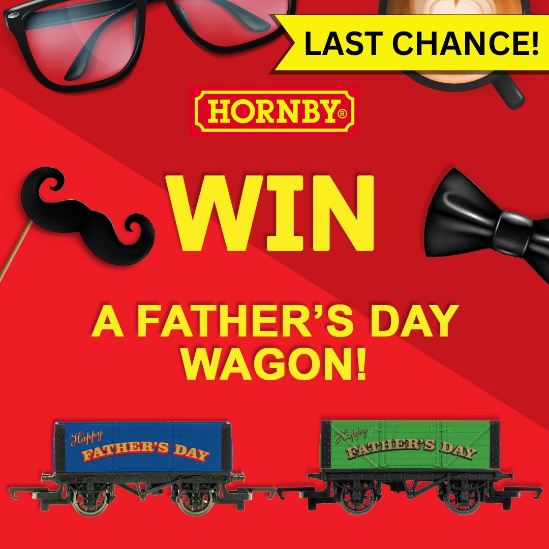 Last chance to WIN!

We have five vibrant green and ten beautiful blue Father's Day wagons to giveaway - the perfect gift for the father figure in your life. 🚂

Enter on our website now! 👉bit.ly/3KFpRII

#Hornby #Giveaway #Competition #Fathersdaygift #Fathersday