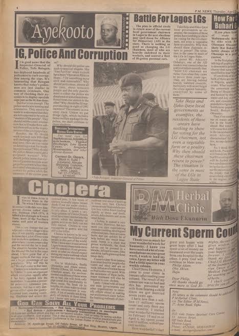 Story Of how the Inspector General of Nigerian 🇳🇬 Police  got jailed for corruption.

His name is  Tafa Balogun and this is How It all happened 

Open and Read