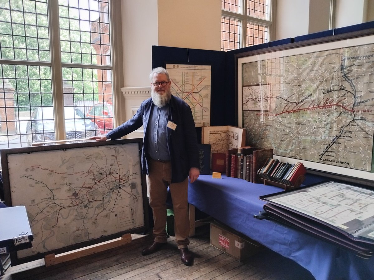 TimBryars's tweet image. All set for the 2025 London Map Fair @RGS_IBG, with our heaviest map this year, a 1910 enamel London Underground station map. The weather's holding, come and visit!