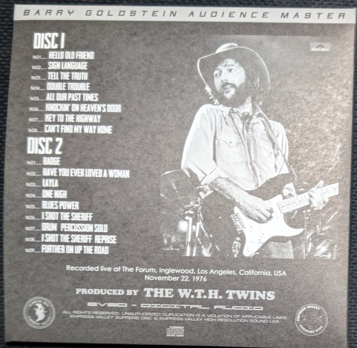 洋楽 Eric Clapton / Cowboy In The Forum(2CD) ERIC CLAPTON『COWBOY IN THE FORUM REVISITED』(1976/11/22 Inglewood