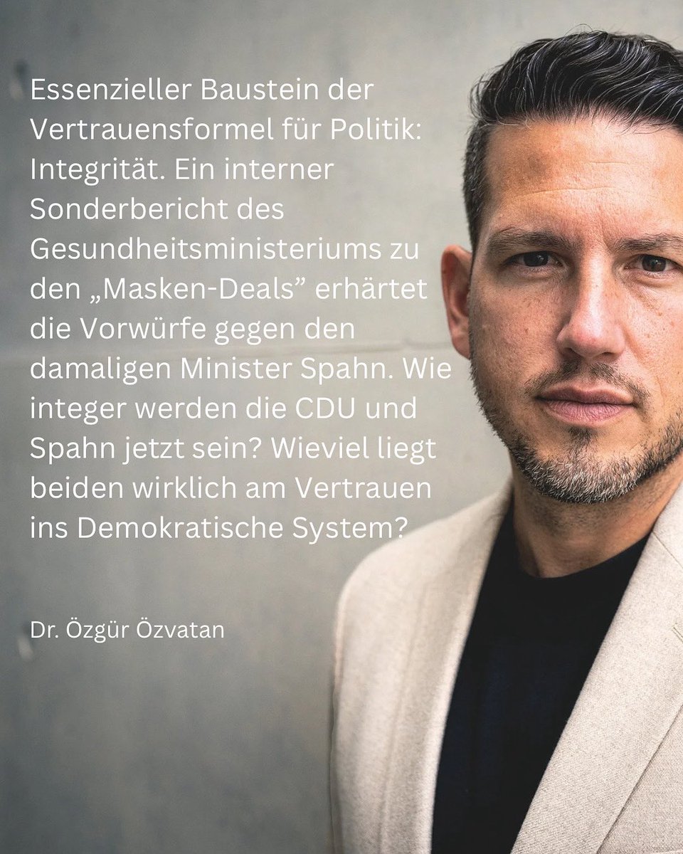 Integrität ist keine Option – sie ist die Grundlage demokratischer Politik.
➡️ Wie geht die CDU nun mit dieser Verantwortung um?
📖 Quelle: <a href="/tagesschau/">tagesschau</a>
tagesschau.de/investigativ/n…
#Maskendeals #JensSpahn #CDU #Transparenz #Demokratie