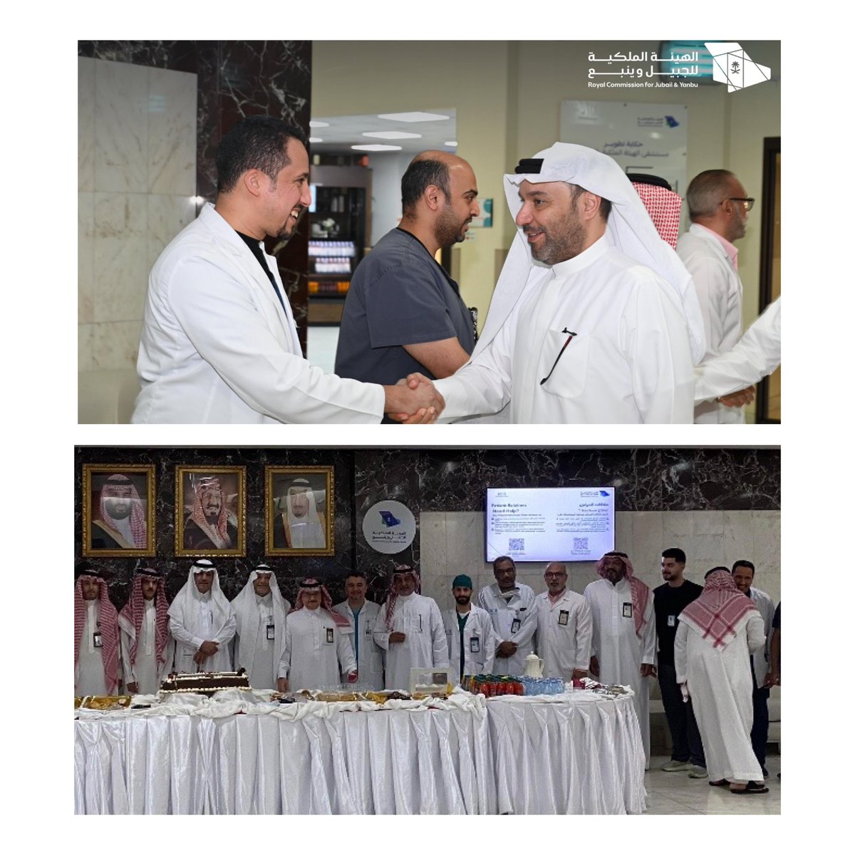 mohd_D91's tweet photo. سعدنا بزيارة الرئيس التنفيذي للهيئة الملكية بالجبيل ورأس الخير @RCJY_Jubail
المهندس/ @_maltheeb
ومدير برنامج الخدمات الصحية بالجبيل 
الأستاذ/ سليمان الناصر
في معايدة الكادر الصحي المناوب بعيد الأضحى المبارك 1446هـ 
تقبل الله طاعاتكم "وكل عام وأنتم بخير"

#صناعة_وحياة
#عيد_الأضحى https://t.co/qqgYX5TYKH
