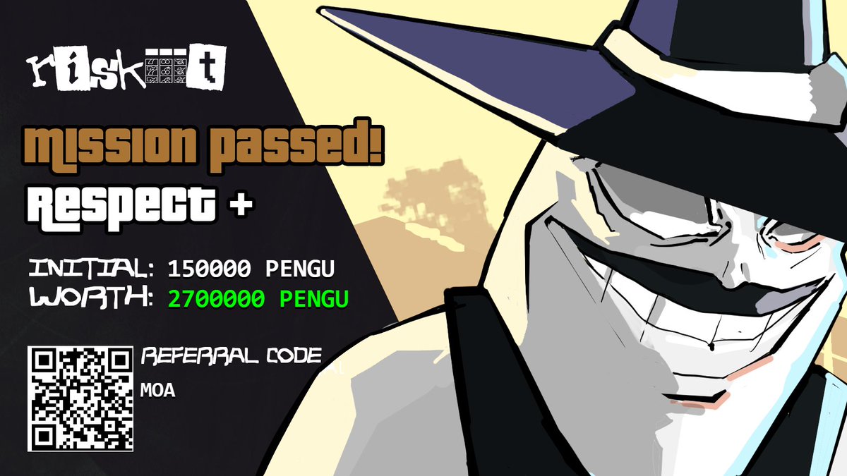 I just won 2700000 $PENGU on <a href="/riskiiit/">riskiiit</a> Try it out: riskiiit.com/?utm_source=pn… 

Tried 400k bet but insufficient liquidity 😅 bout to bankrupt riskit of their PENGU fr