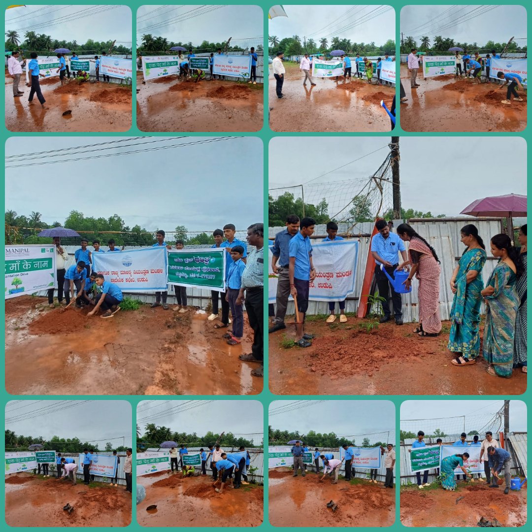 Celebrated #WorldEnvironmentDay at Govt High School, Shetti Bettu, Parkala with @KSPCB &amp; Dept. of Student Affairs, MAHE.
🌿 Saplings planted, voices raised for #Sustainability &amp; reduced plastic use.
Together for a greener tomorrow! 💚
#EnvironmentDay2025 #MAHE #KSPCB