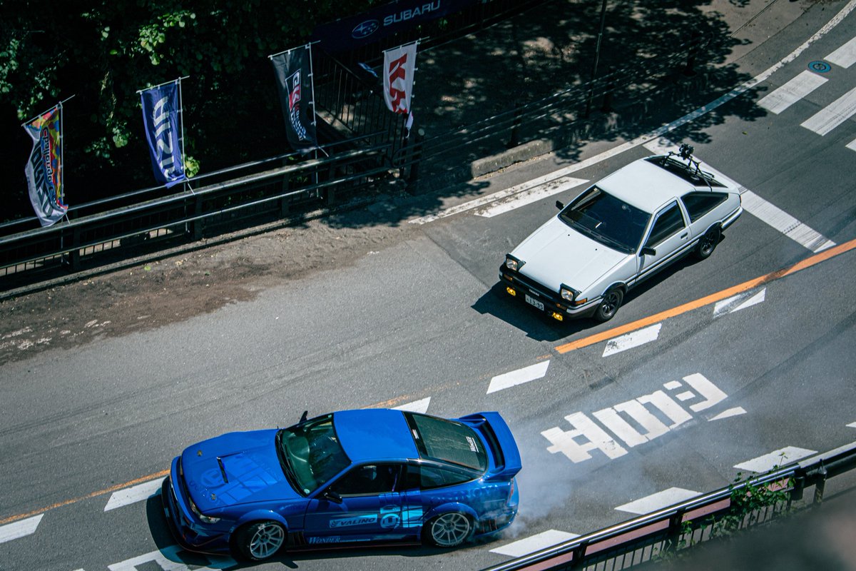 162355sky's tweet image. 碓氷峠  AE86 vs シルエイティ
 #モントレー2025
 #全日本ラリー