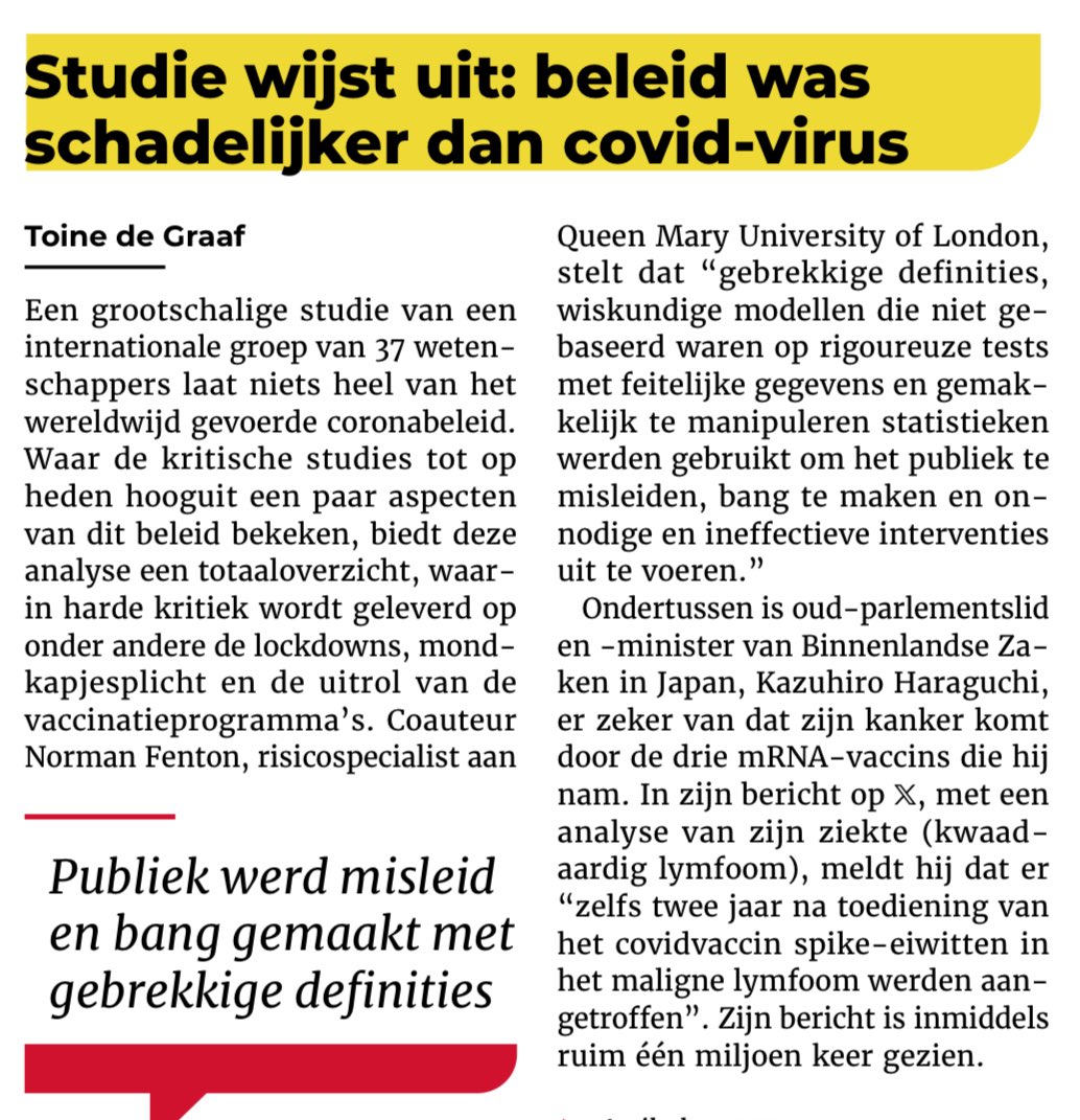 Remcobus1967's tweet photo. Grote internationale studie maakt gehakt van wereldwijd COVID-beleid ! 

https://t.co/6TNRGvQmmw https://t.co/FFseXiE1hv