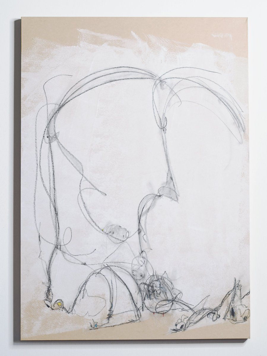 Acrylic, Oil pastel, Dermatograph
paper on wood panel: My girl
72.8×51.5×2.8cm