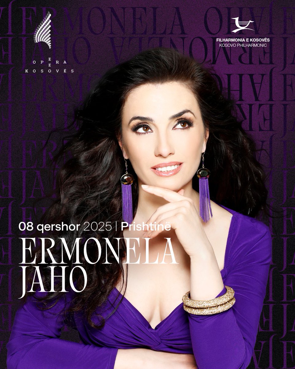 Best of luck to our #ErmonelaJaho, who tonight stars in a Gala Concert with the Kosovo Philharmonic under the baton of Jacopo Sipari Di Pescasseroli! - Toi toi toi! ✨

📅  Sunday 8 June (8:30 PM)
📌  Skanderbeg Square (Pristina, #Kosovo)

> urly.it/31b0gn

#ConcertGala