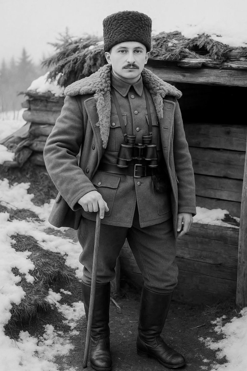 🇹🇷 Galiçya Cephesinde Kalpaklı Türk Subayı
1916 - 1917