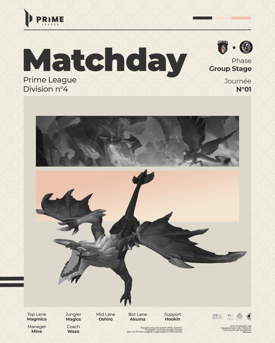 Antic ESC (@anticesport) on Twitter photo ⚫️ Prime League - Summer Split : Journée 01
Début de cette nouvelle saison pour nos Pirates, aujourd'hui à 18h30 ! 🏴☠️
🆚 <a href="/BabosGaming/">Babos Gaming</a>
👥 POV by <a href="/Nono_CKR/">Oshiro | Nono</a>
➡️ twitch.tv/anticesc
#ATCWIN ⚫️ Prime League - Summer Split : Journée 01
Début de cette nouvelle saison pour nos Pirates, aujourd'hui à 18h30 ! 🏴☠️
🆚 <a href="/BabosGaming/">Babos Gaming</a>
👥 POV by <a href="/Nono_CKR/">Oshiro | Nono</a>
➡️ twitch.tv/anticesc
#ATCWIN