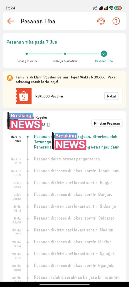 as_shiddiq's tweet photo. @sicepat_ekspres Akhirnya drama @sicepat_ekspres berakhir, alasan kurirnya sakit. Cuma belum bisa lihat paketnya apakah aman, karena sedang di luar kota. Harusnya SOP nya kalau memang tidak bisa dikirim setidaknya ada info kalau paket sudah sampai di outlet terdekat biar tidak menggantung 😴😴😴 https://t.co/Dj4iVUm1ev