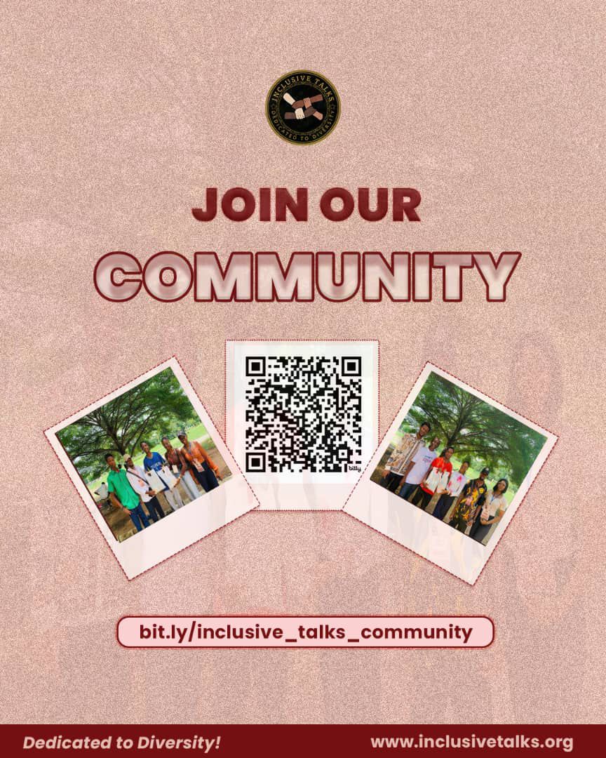 InclusiveTalks's tweet image. 🌍 We’re building something powerful — and you’re invited!

Are you passionate about inclusion, storytelling, growth, and impact?
Join the Inclusive Talks Community and become part of a movement that values your voice, your journey, and your ideas.