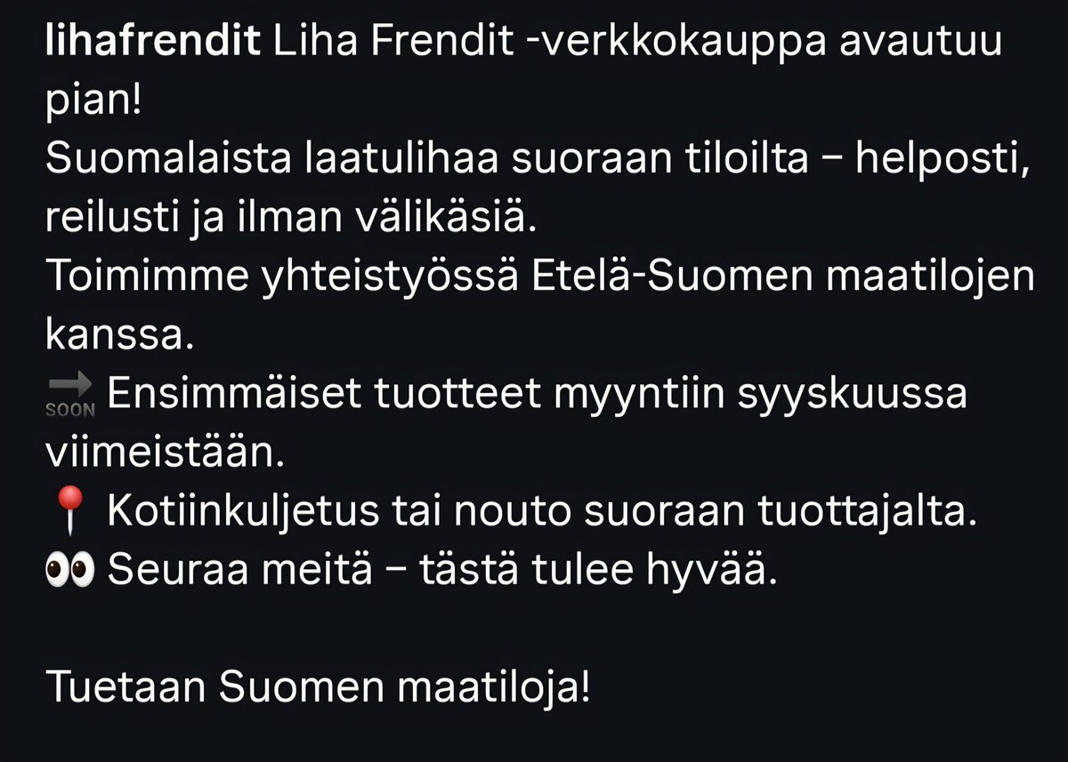 TTaivalvaara's tweet photo. Nyt on kunnollista 💪🏻
Lihatilalliset yhdistyvät ja näyttää 🖕🏻 Kesko ja S-ryhmälle, jotka keräävät älyttömiä voittoja vuodesta toiseen ahneuksissaan riistämällä &amp; kiristämällä tilalliset ahdinkoon. Toivottavasti tästä ottais mallia koko maatalousala. 
Kaikki tuki tälle, kiitos https://t.co/VNDdxUplyT