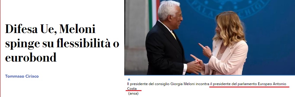 carlo_scano's tweet photo. @repubblica https://t.co/kqt771ppJg 

ASINI: Il Presidente del Parlamento europeo è Roberta Metsola https://t.co/iae3d9qY6h