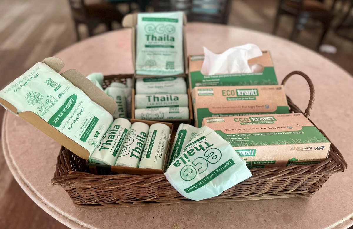 Gurudev Sri Sri Ravi Shankar (@gurudev) on Twitter photo To reduce single-use plastic, <a href="/ArtofLiving/">The Art of Living</a>тАЩs <a href="/SriSriRDP/">Sri Sri Rural Development Programme Trust</a> has launched everyday products made from bamboo, corn starch, bagasse and other sustainable materials. These eco-friendly alternatives biodegrade within months, unlike plastic which takes decades to breakdown. To reduce single-use plastic, <a href="/ArtofLiving/">The Art of Living</a>тАЩs <a href="/SriSriRDP/">Sri Sri Rural Development Programme Trust</a> has launched everyday products made from bamboo, corn starch, bagasse and other sustainable materials. These eco-friendly alternatives biodegrade within months, unlike plastic which takes decades to breakdown.