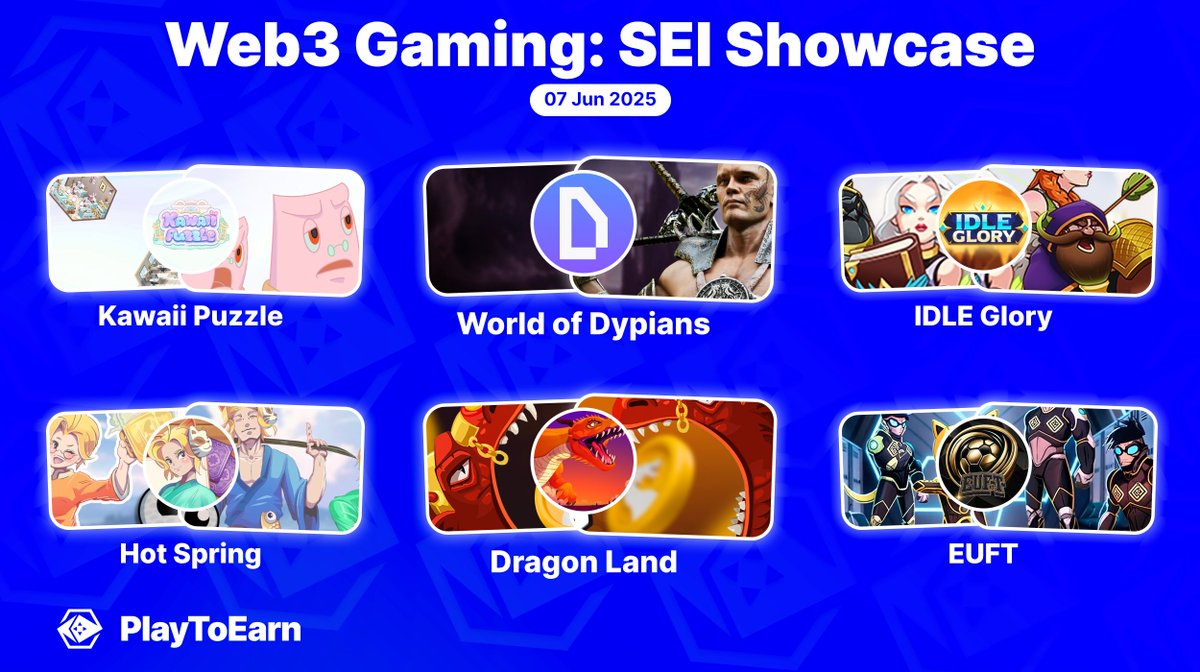 PlayToEarn (@playtoearn) on Twitter photo Do you game on SEI? ๐ฎ๐ฅ
The <a href="/SeiNetwork/">Sei ๐ด</a> is a hub for web3 gaming buzzing with epic projects ๐น๏ธ๐ง
Here are 6 must-watch projects:
๐น<a href="/worldofdypians/">World of Dypians</a>
๐น<a href="/idle_gIory/">IDLE Glory | Game On SEI</a>
๐น<a href="/kawaiipuzzle_HQ/">Kawaii Puzzle | Truly On-chain Game</a>
๐น<a href="/EUFTonSEI/">Europe Fantasy Token ($EUFT)</a>
๐น<a href="/dragonlandgg/">The Web3 Chronicles: DragonLand | Onchain Quest</a>
๐น<a href="/hotspring_HQ/">Hot Spring</a>
Who else is building on SEI? Do you game on SEI? ๐ฎ๐ฅ
The <a href="/SeiNetwork/">Sei ๐ด</a> is a hub for web3 gaming buzzing with epic projects ๐น๏ธ๐ง
Here are 6 must-watch projects:
๐น<a href="/worldofdypians/">World of Dypians</a>
๐น<a href="/idle_gIory/">IDLE Glory | Game On SEI</a>
๐น<a href="/kawaiipuzzle_HQ/">Kawaii Puzzle | Truly On-chain Game</a>
๐น<a href="/EUFTonSEI/">Europe Fantasy Token ($EUFT)</a>
๐น<a href="/dragonlandgg/">The Web3 Chronicles: DragonLand | Onchain Quest</a>
๐น<a href="/hotspring_HQ/">Hot Spring</a>
Who else is building on SEI?