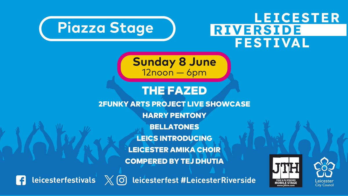 BUZZING FOR TOMORROW!! ⚡️ <a href="/TheFazed/">The Fazed</a> headline Leicester's biggest free festival 🎸
We’re on stage at 5:15 PM — Don’t miss it 🔥

<a href="/leicesterfest/">Leicester Festivals</a> 

#TheFazed #RiversideFestival #LiveMusic #FestivalSeason