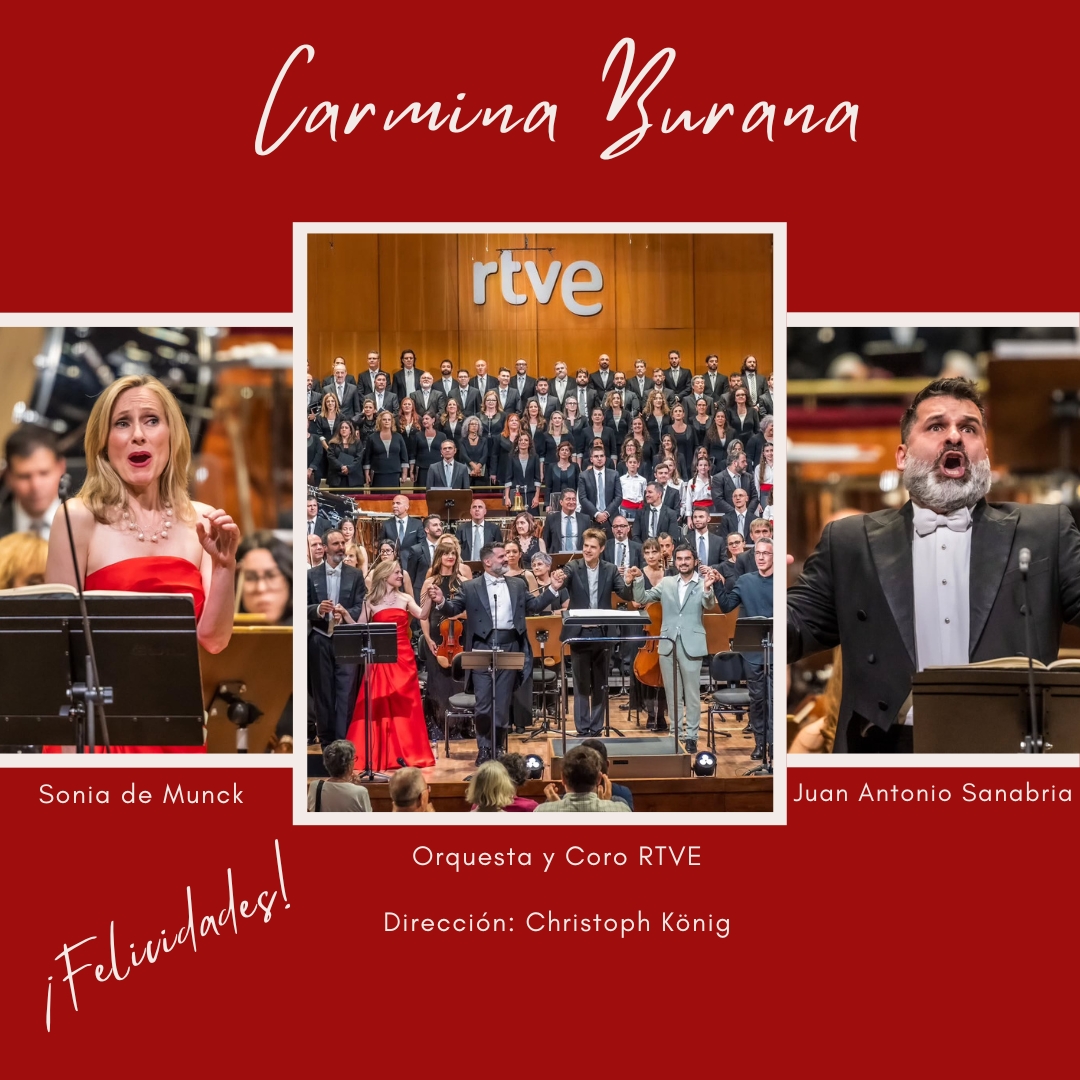 Algunas imágenes del concierto extraordinario de ayer de la Orquesta y Coro RTVE en el que interpretraron Carmina Burana, bajo la dirección de Christoph König y con Sonia de Munck y Juan Antono Sanabria entre las voces solistas.

<a href="/ccckoenig/">Christoph König</a> <a href="/soniademunck/">Sonia de Munck</a> <a href="/Juan_A_Sanabria/">Juan A. Sanabria</a> <a href="/OCRTVE/">Orquesta y Coro RTVE</a>