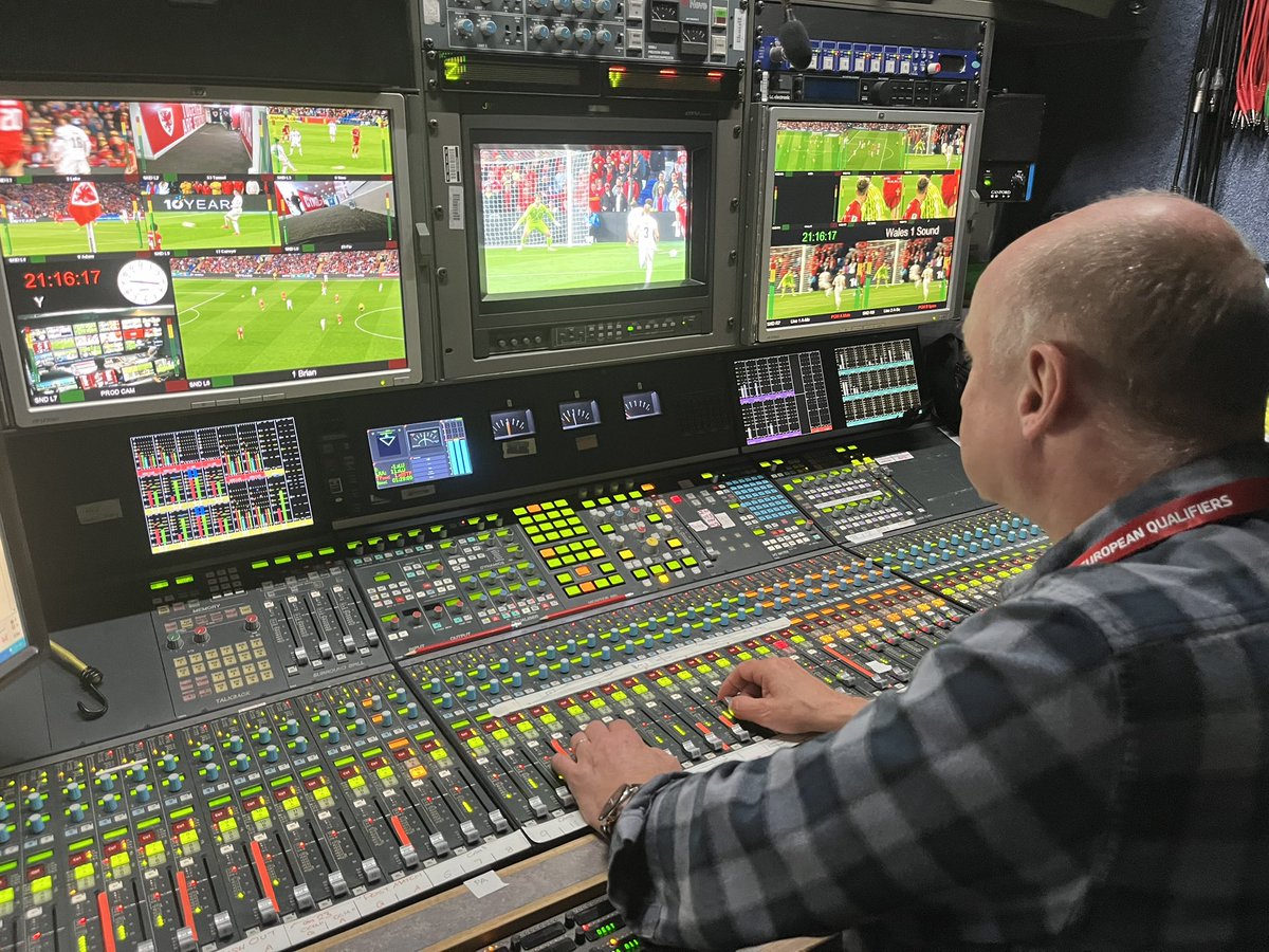 ianmtv's tweet image. Completed - first time #wales1 and #wales2 as UEFA Host in 5.1 Dolby…. ✅ #greatcrew - very full compound with @cloudbass providing presentation units for BBC Wales and S4C