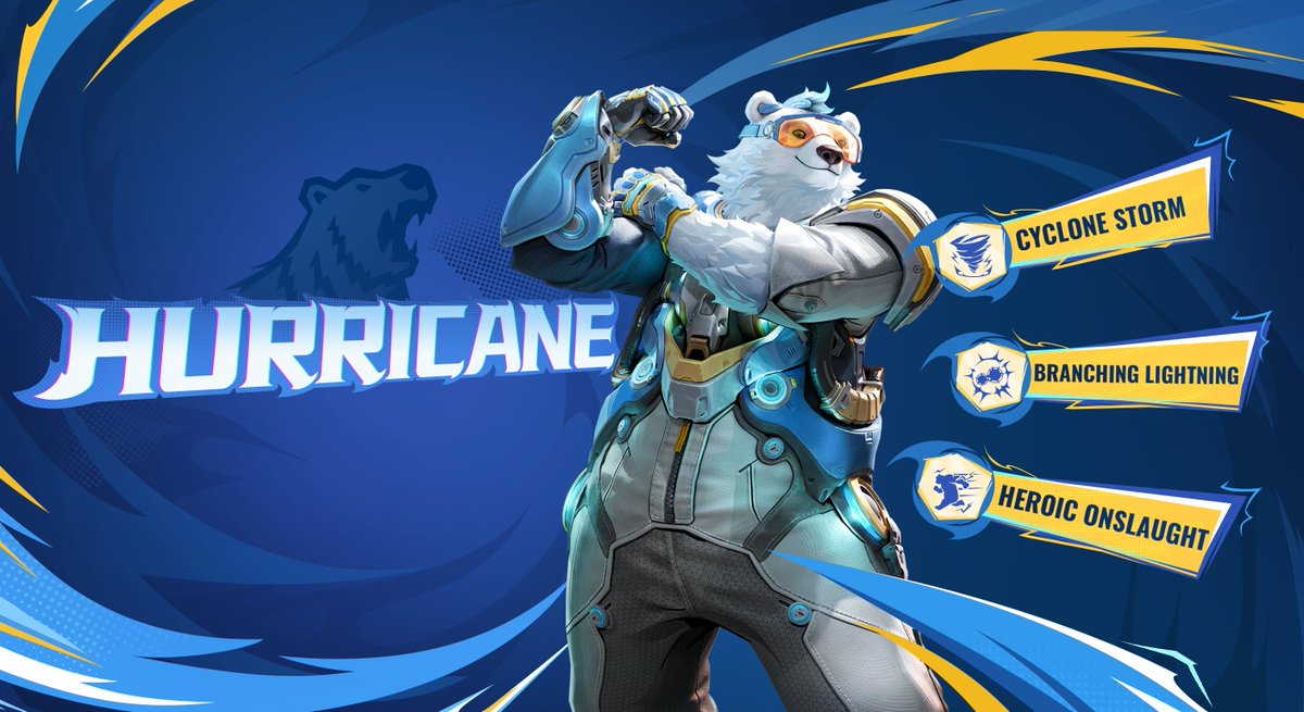 PlayFragPunk's tweet photo. 🎸 FragPunk Season 2 kicks off June 26!
Get ready for a wild summer of Music Festivals, New Worlds, and Epic Performances.

Leading the charge is New Lancer HURRICANE—a storm-chasing polar bear who brings smokes, flashes, and thunder to the fight. 🐻‍❄️

Let’s rewrite the rules—on stage. 🔥
#FragPunk #BreakTheRules