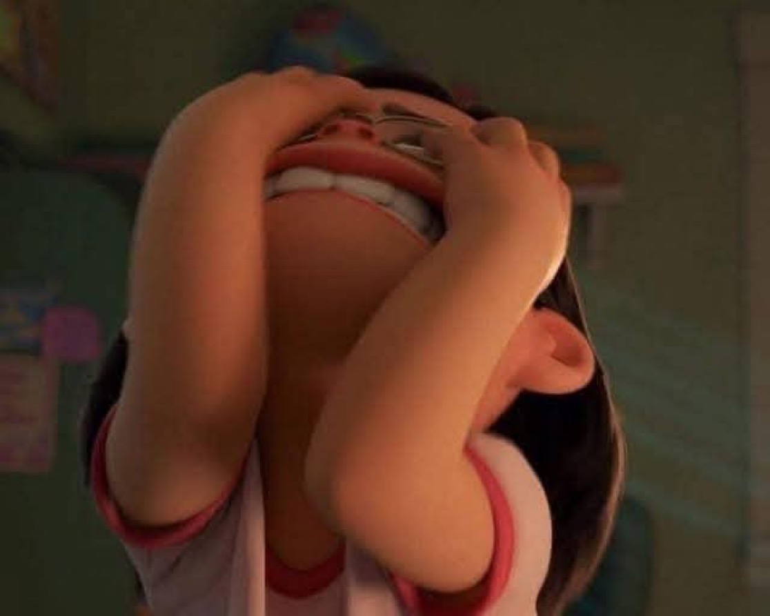 when fictional characters are going thru it and i have to put my phone down and go like this to cope