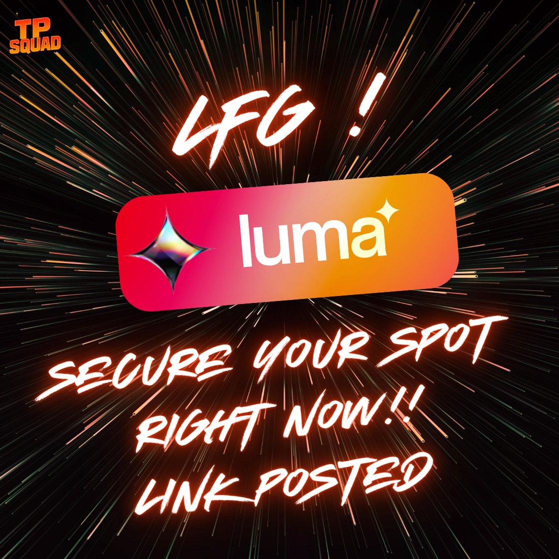 LFG !! Public round 30 spots only !

lu.ma/x28vaovv