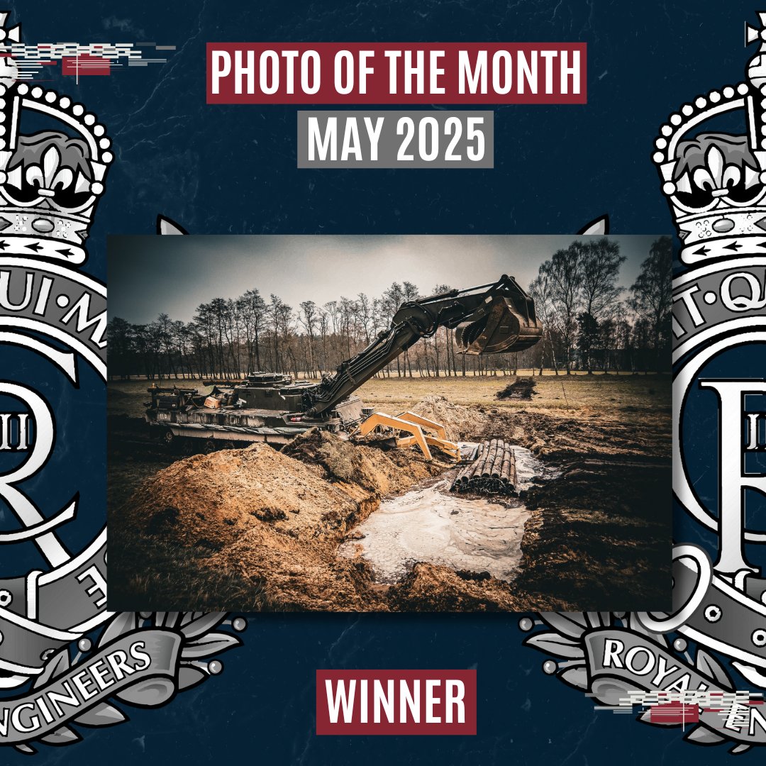 Our winner for the Photo of the Month Competition for May 2025 has been chosen! We look forward to seeing what is featured in our next competition at the end of this month! 🤩📸🏆 

#SapperFamily #RoyalEngineers #BritishArmy