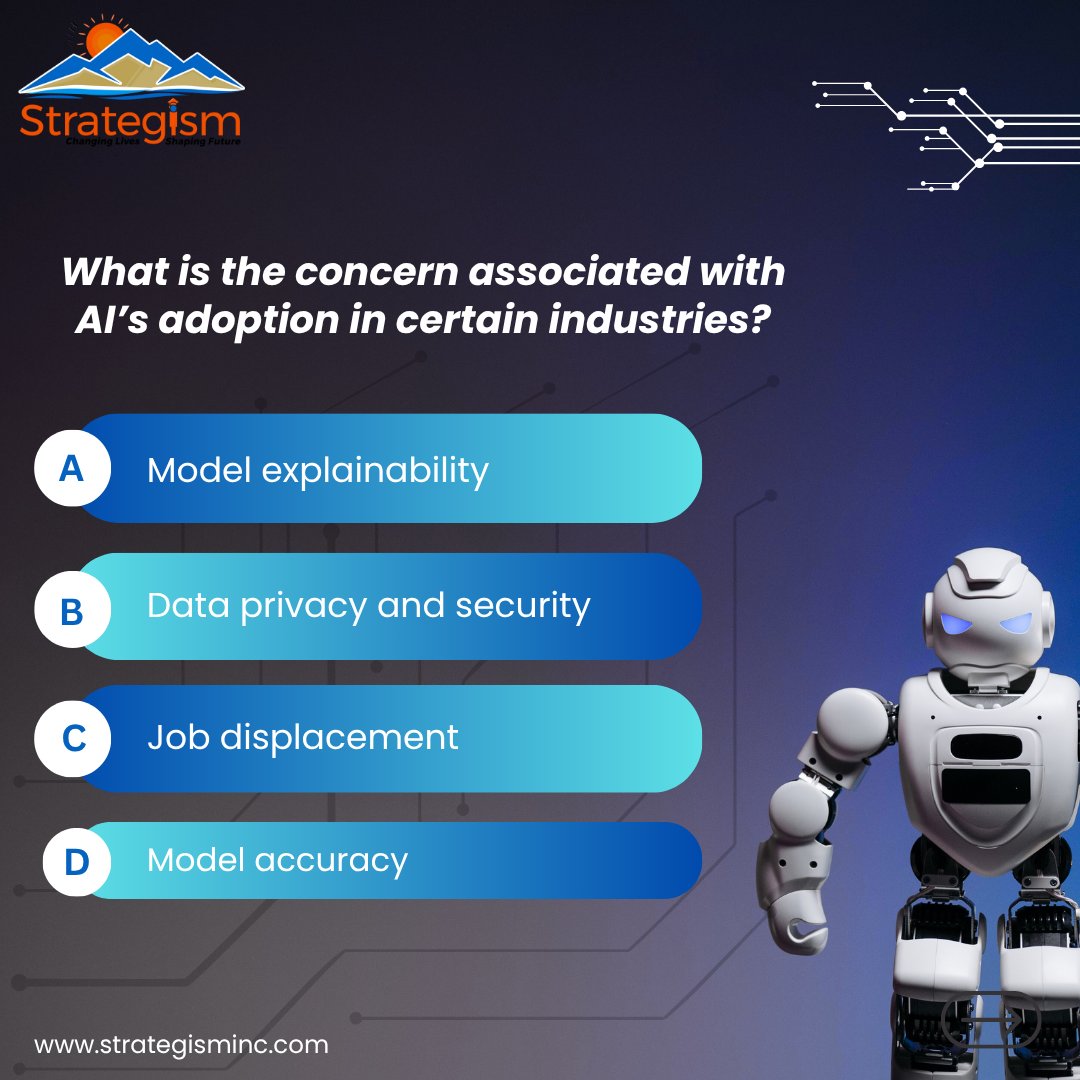strategisminc's tweet image. 🤖 How well do you know Artificial Intelligence?
Let’s test your AI IQ! 💡
From data-driven decisions to learning types and industry challenges, AI is reshaping how we live and work.

Swipe through these quick questions and challenge your tech-savvy brain! 💥

:
#AIQuiz #AITrends